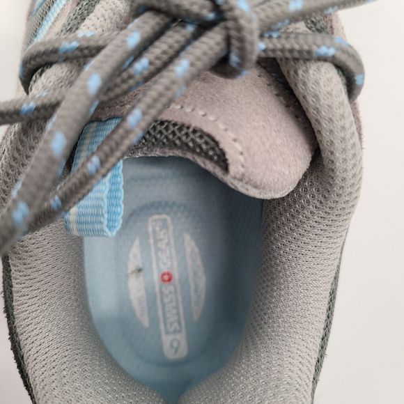 Women's Swiss Gear Size 6 Grey/Blue Suede Athletic Hiking Shoe‎ SW6602.09 - Picture 7 of 8